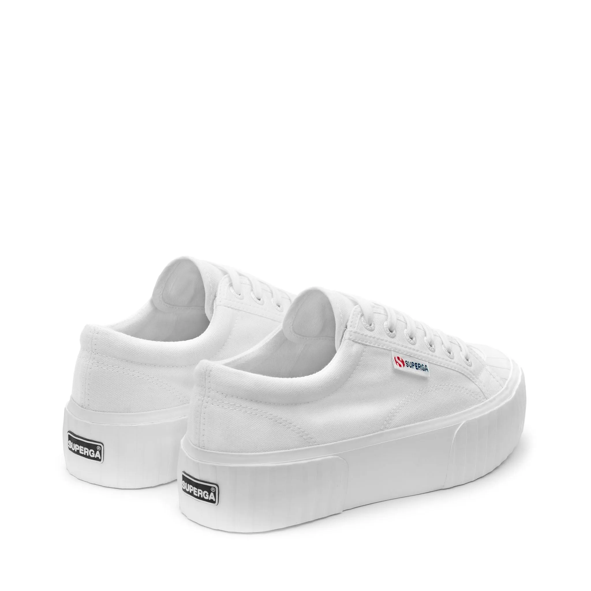 2631 Stripe Platform Sneakers - White