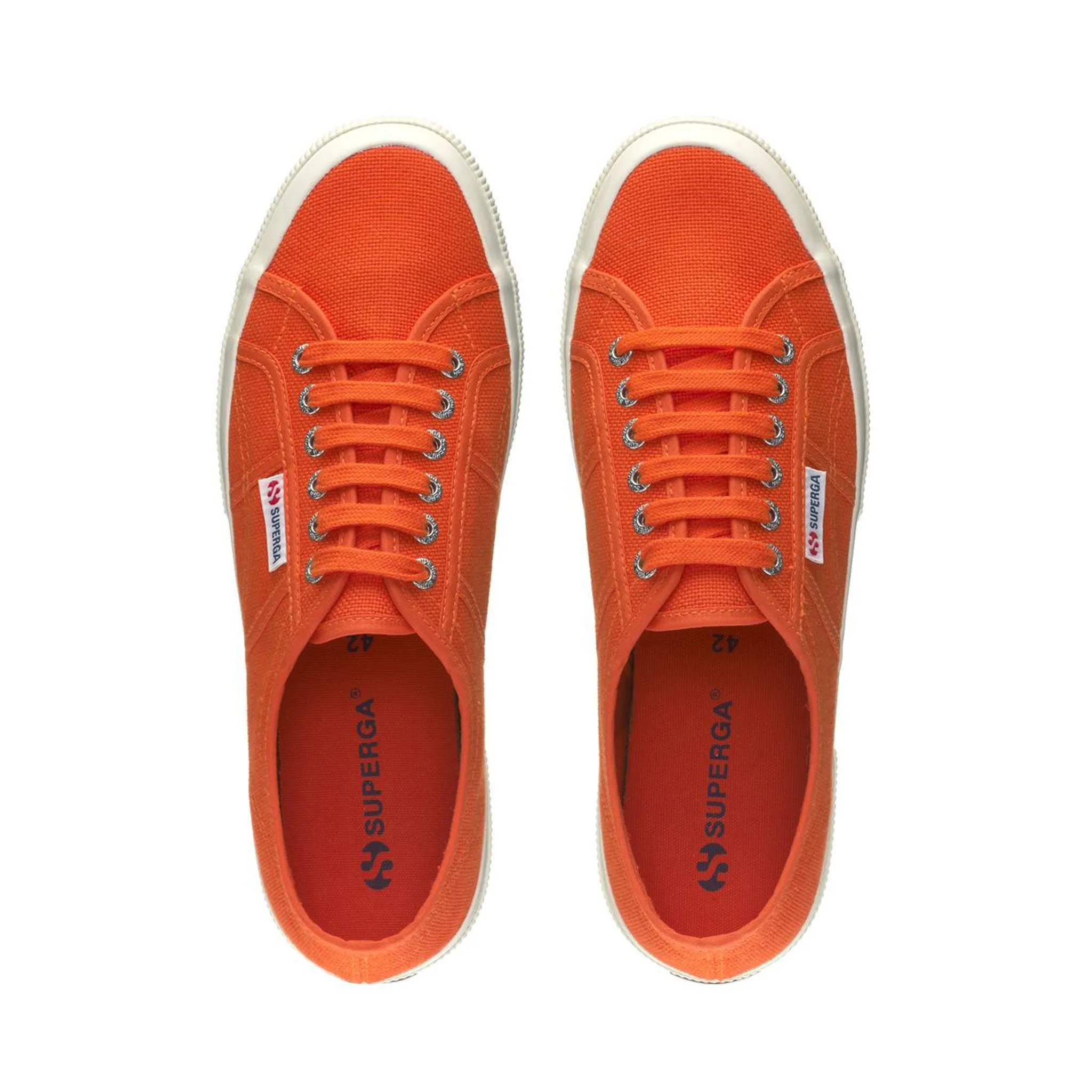 Superga 2750 Cotu Classic Unisex Sneakers in Avorio/Orange - Premium Italian Design