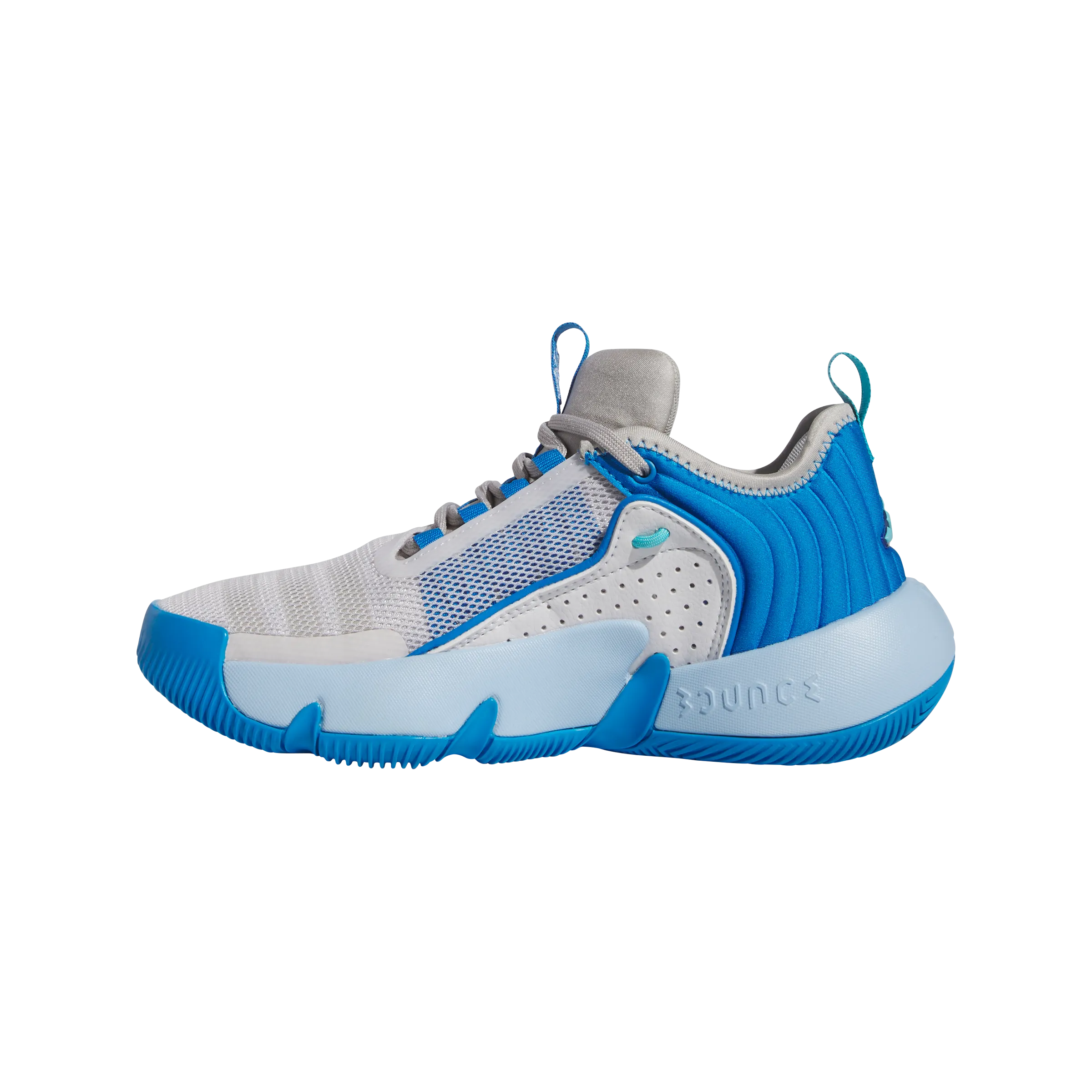 Adidas Trae Unlimited Junior Basketball Shoes - Grey/Grey/Blue