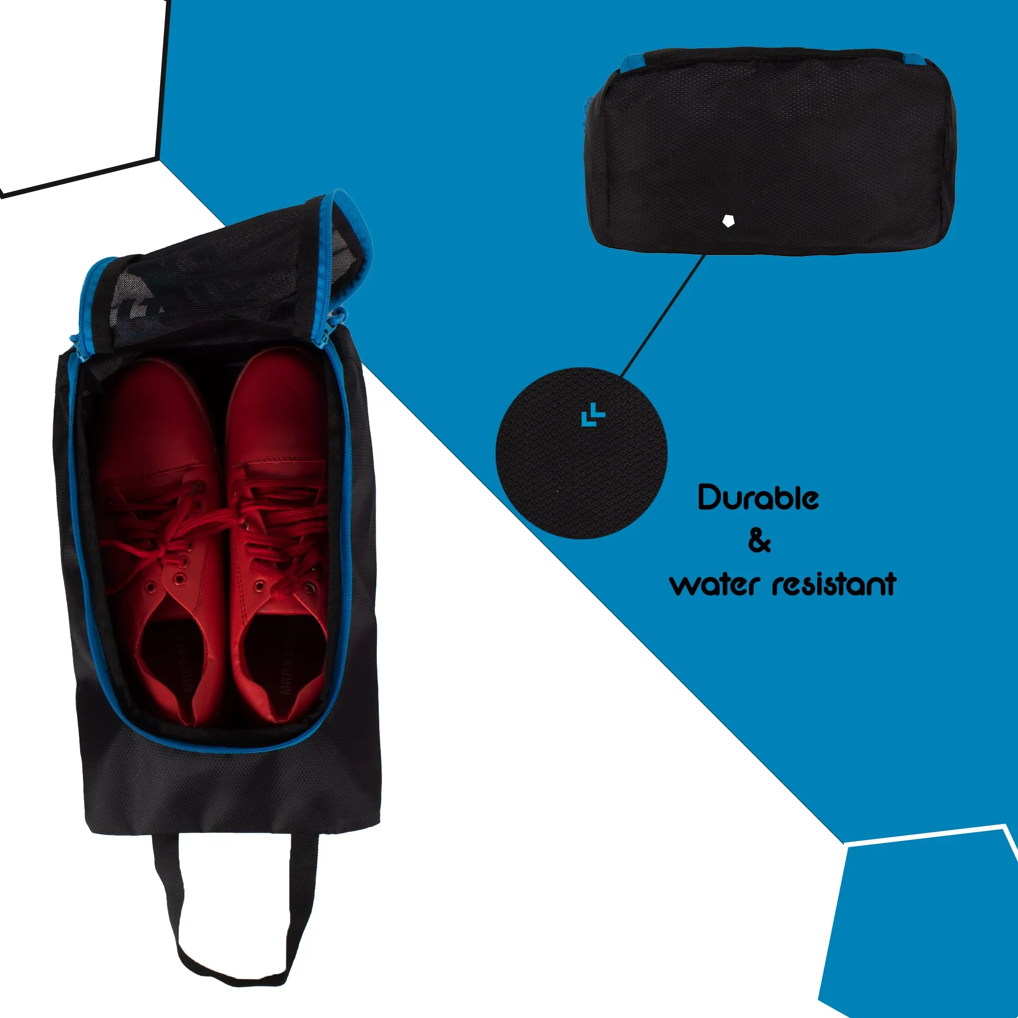 Boyle Black Blue Shoe Bag