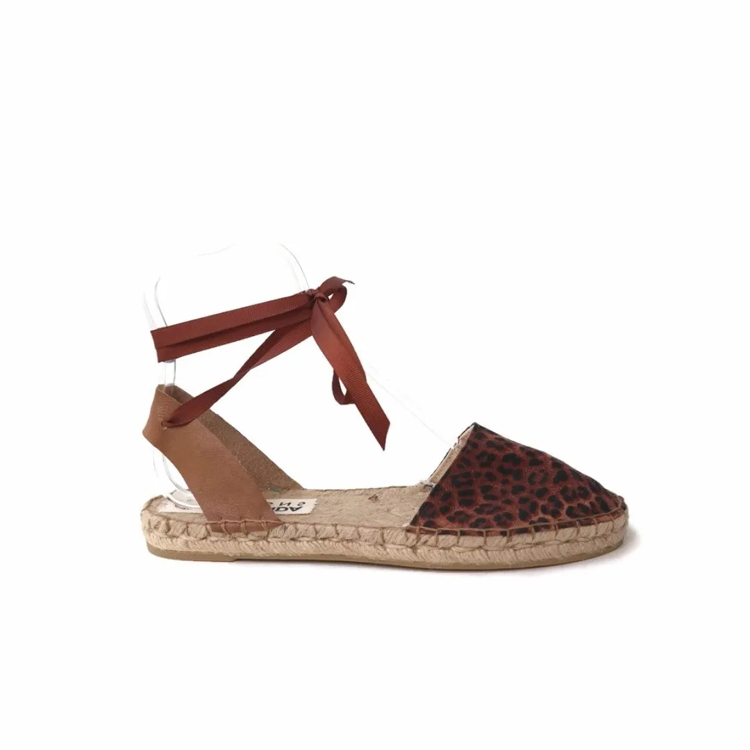 Leopard Print Espadrilles - Tan - Classic Sole