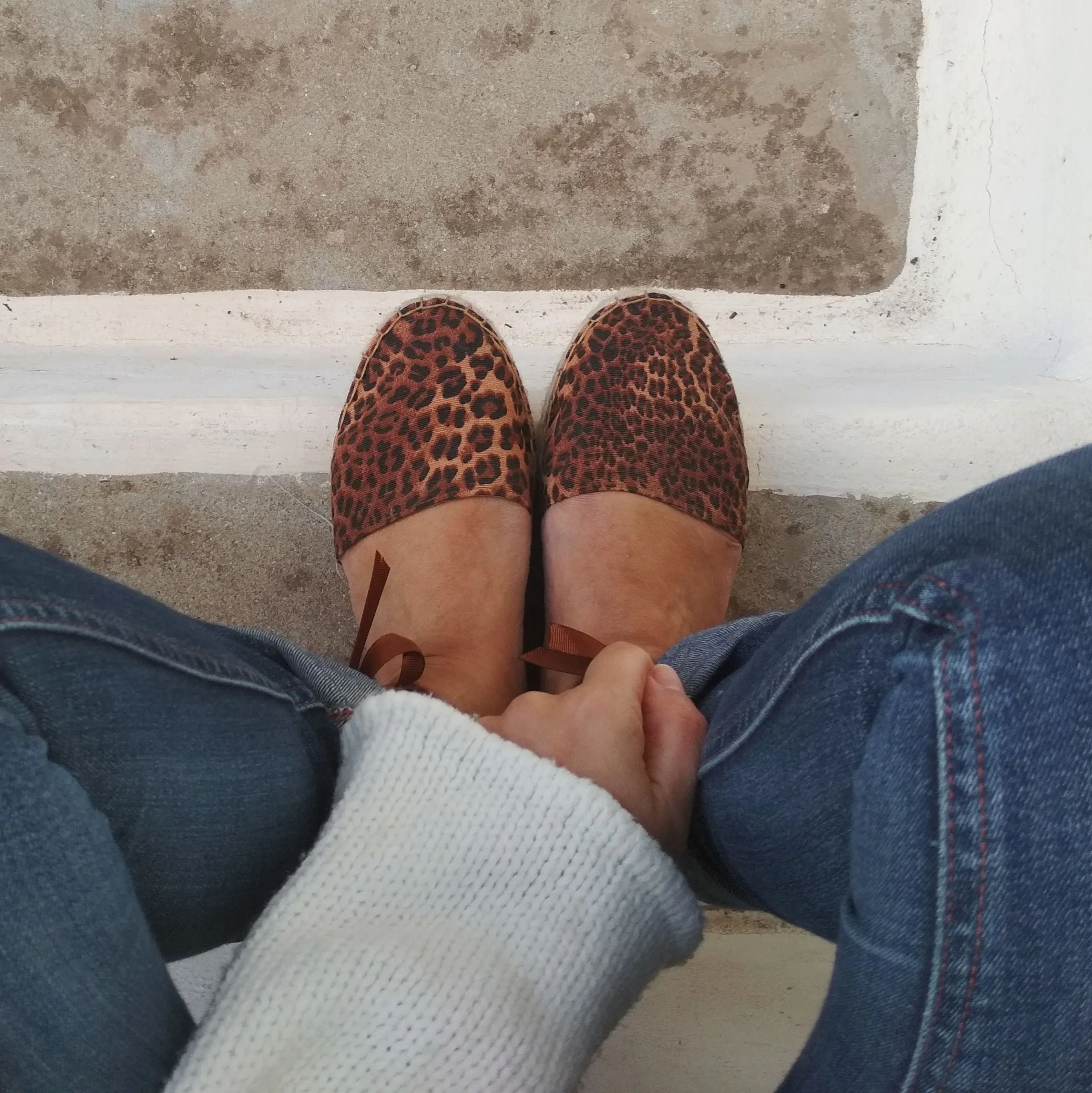 Leopard Print Espadrilles - Tan - Classic Sole