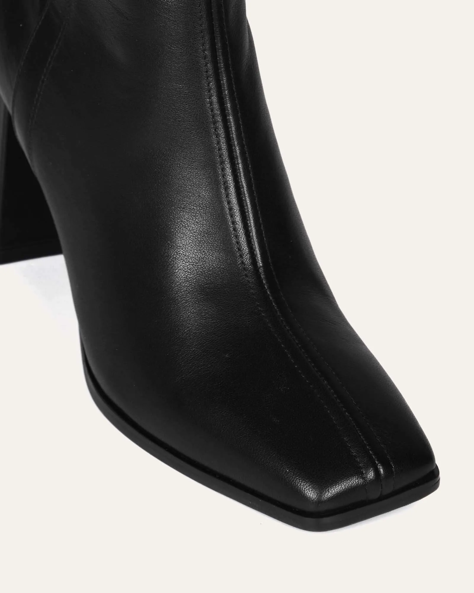 NELLIE KNEE BOOTS BLACK LEATHER