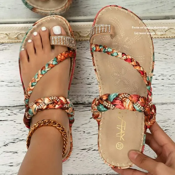 Women'S Boho Rhinestone Comfort Sandals 39033021C