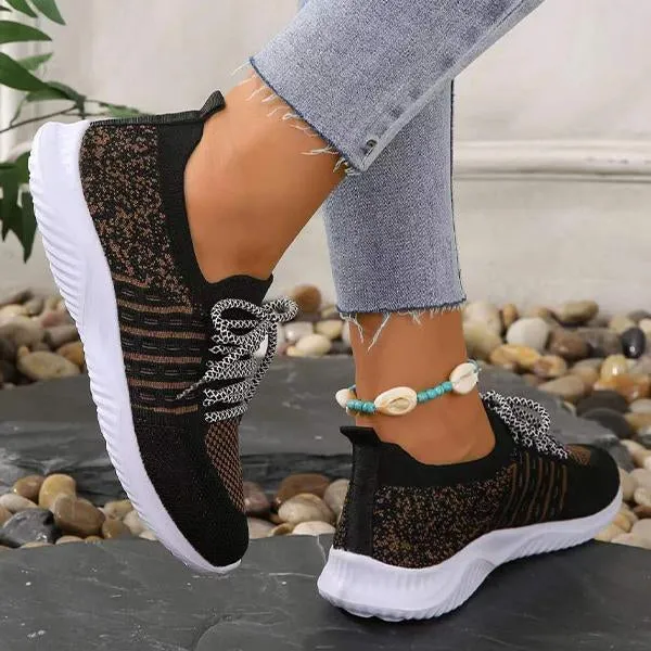 Women's Casual Lace-Up Mesh Breathable Sneakers 61402719S